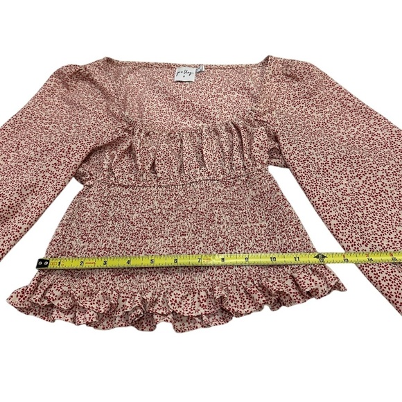 Princess Polly Puff Sleeve Floral Smocked Square Neck Blouse Size 0 - Picture 7 of 7